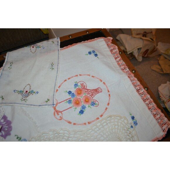 Vintage Linen Lot and Lace Romantic Retro Shabby Cottage French Country - Picture 6 of 7